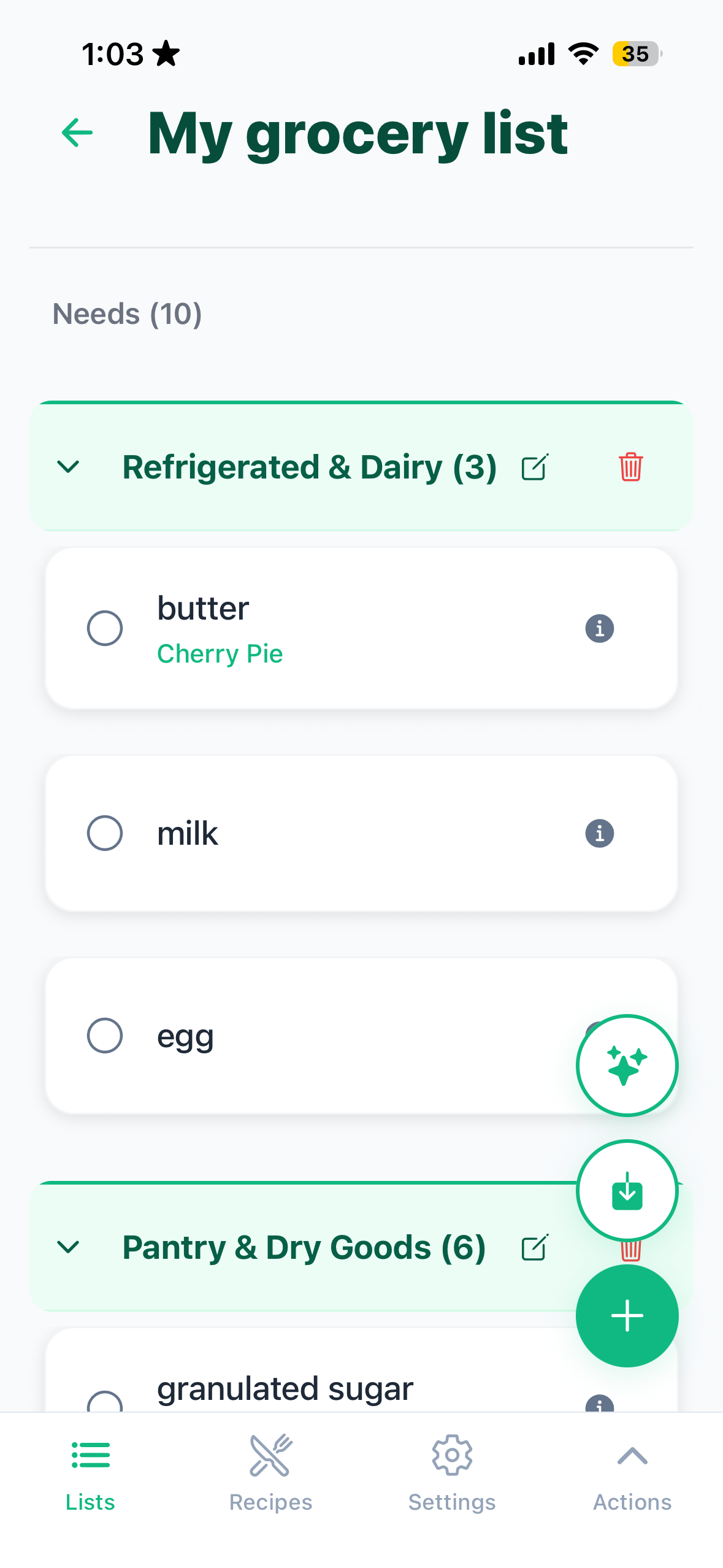 NoThinkList ADHD-friendly design